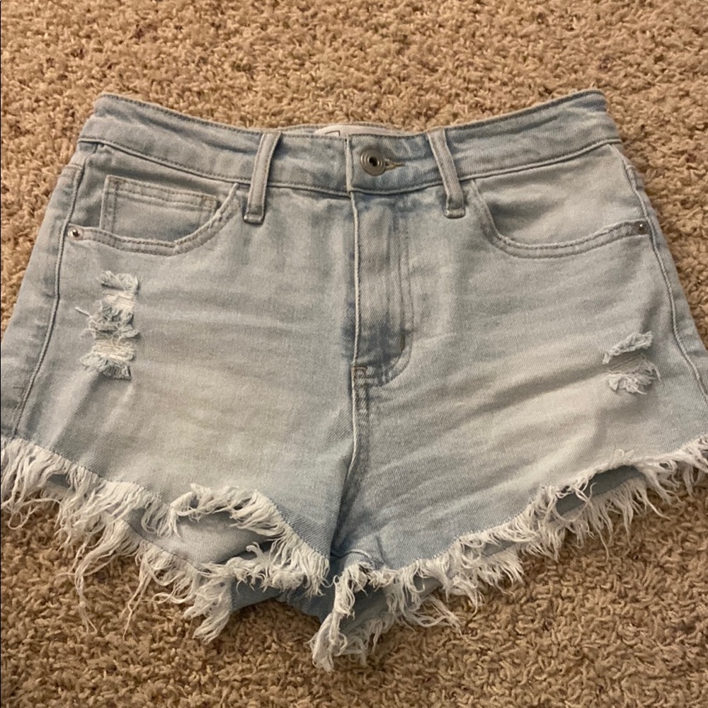 RE-Generation Light Blue Distressed Denim Shorts- new without tags/never worn